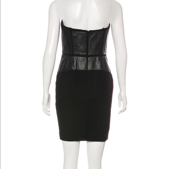 AIDAIN MATTOX Strapless Leather Dess - Picture 2 of 2